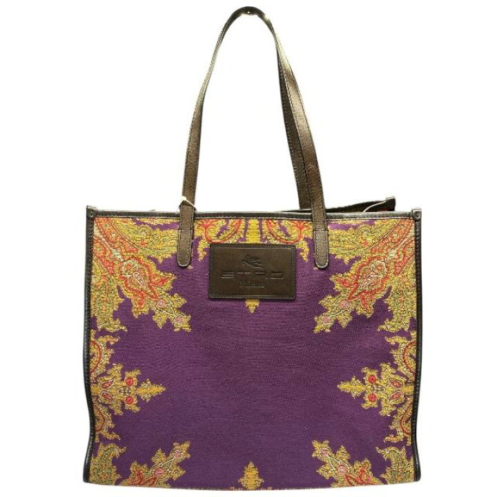 ETRO エトロ ネイビーフラワージャガード ピンク ラブトロッター 2way  