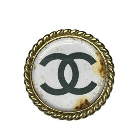 CHANEL シャネル ブローチ ピンブローチ アクセサリー ジュエリー 小物 ココマーク GP ゴールド ホワイト 08P