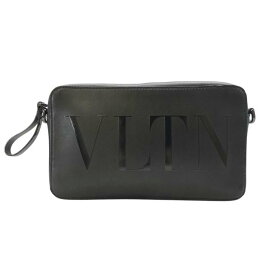 VALENTINO GARAVANI ヴァレンティノ ショルダーバッグ クロスボディバッグ クラッチバッグ セカンドバッグ ロゴ レザー ブラック