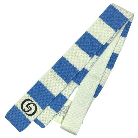 GUCCI グッチ ネクタイ アクセサリー 小物 GGロゴ キッズ 子供用 ストライプ コットン ホワイト ライトブルー (サイズ S）