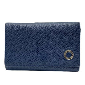 VLGARI ブルガリ ブルガリ・ブルガリ マン 6連 キーケース コンパクト ロゴ レザー ネイビー