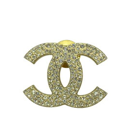 CHANEL シャネル ブローチ ピンブローチ ピンバッジ アクセサリー ココマーク GP ラインストーン ゴールド 08P