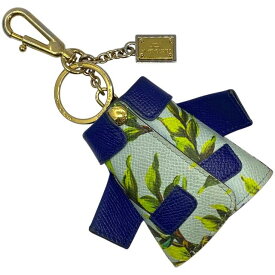 DOLCE＆GABBANA ドルチェ&ガッバーナ D&G ドルガバ 4連 キーケース キーホルダー バッグチャーム 小物 総柄 レザー マルチカラー