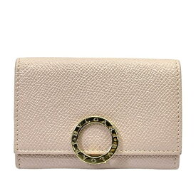 BVLGARI ブルガリ ビーゼロワン コインケース 小銭入れ コンパクトウォレット ミニ財布 ロゴクリップ レザー ピンク