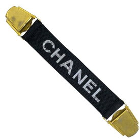 CHANEL シャネル アームバンド アクセサリー ジュエリー 小物 クリップ ロゴ ゴム GP ゴールド ブラック