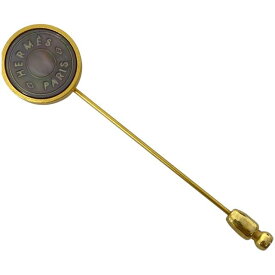 HERMES エルメス セリエ ピンブローチ アクセサリー 小物 ロゴ GP ゴールド