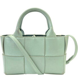 ボッテガヴェネタ 729029 キャンディー アルコ イントレチャート 2way ハンドバッグ ショルダーバッグ 手持ち鞄 肩掛け レザー グリーン系