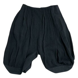 【未使用】LOUIS VUITTON ルイヴィトン サルエルパンツ ハーフパンツ 半ズボン ボトムス コットン シルク ブラック 黒 (サイズ 38)