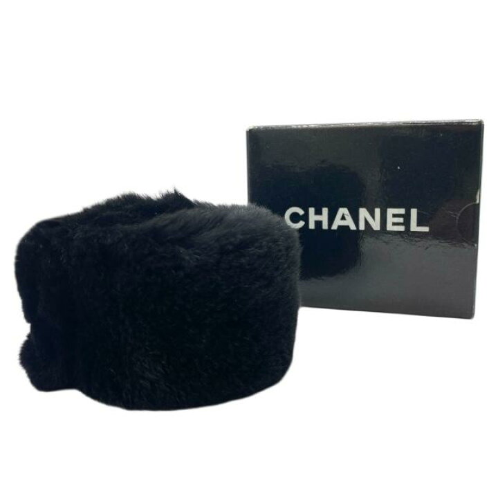 楽天市場】CHANEL シャネル ラパン ファー ブレスレット バングル 