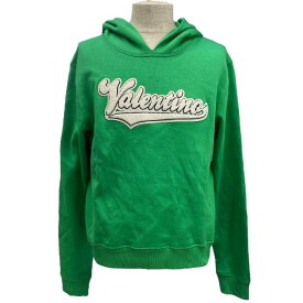 【新品】VALENTINO ヴァレンティノ パーカー フーディ スウェット 長袖 アパレル ロゴ コットン ナイロン グリーン【サイズ L】