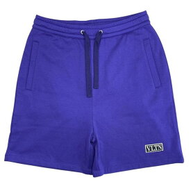 【新品】VALENTINO ヴァレンティノ パンツ ボトムス ハーフパンツ 半ズボン ロゴ コットン ナイロン パープル【サイズ M】