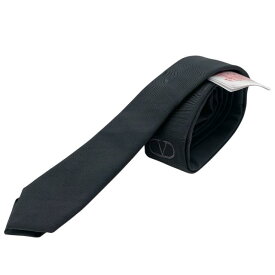 【新品】Valentino Garavani ヴァレンティノ・ガラヴァーニ ネクタイ クラヴァット アクセサリー 小物 Vロゴ ポリエステル グレー