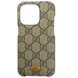 【新品】GUCCI グッチ 753610 アイフォンケース iPhone14PRO スマホケース GGスプリーム PVC ベージュ