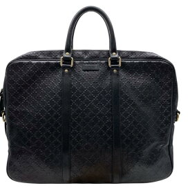 GUCCI グッチ 201480 ディアマンテ ブリーフケース ビジネスバッグ トートバッグ 手持ち鞄 レザー ブラック