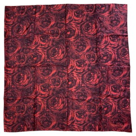 Christian Dior クリスチャン ディオール ストール ショール スカーフ 小物 花柄 フラワーモチーフ 総柄 ロゴ シルク レッド