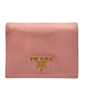 PRADA プラダ 1MV204 財布 二つ折り財布 折財布 コンパクトウォレット ミニ財布 ロゴ レザー ピンク