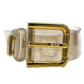 DOLCE&GABBANA ドルチェ&ガッバーナ ドルガバ ベルト アクセサリー 小物 PVC クリア ゴールド金具【サイズ 75/30】
