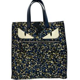 FENDI フェンディ 7VA367 モンスターバグズアイ トートバッグ ハンドバッグ 手持ち鞄 肩掛け 総柄 ナイロン マルチカラー