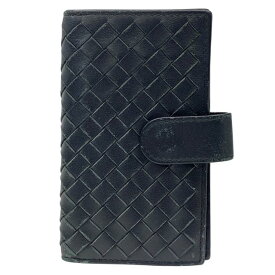 BOTTEGA VENETA ボッテガヴェネタ 6連 キーケース カードケース二つ折り イントレチャート レザー ブラック