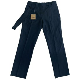 【未使用】BURBERRY バーバリー 8046323 サスペンダー付き スラックス テーパード パンツ ボトムス ブラック ウール[サイズ42]