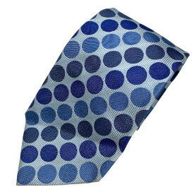 GUCCI グッチ ネクタイ ドット柄 水玉 ストライプ ロゴ シルク ブルー ネイビー