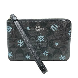 COACH コーチ CF286 コインケース ポーチ ミニポーチ 小物入れ バッグチャーム ロゴ レザー ブラック