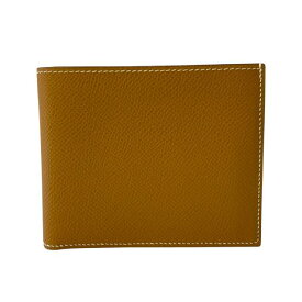 HERMES エルメス MC2 コペルニクス 二つ折り財布 カードケース 札入れ ライトブラウン ビスキュイ ヴォーエプソン レザー □K刻印
