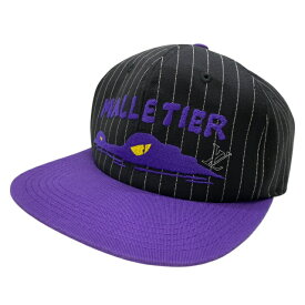 ルイ ヴィトン NX2242 クロコマルティエ キャップ帽 ベースボールキャップ コットン パープル ブラック ウール LOUIS VUITTON[サイズ56]