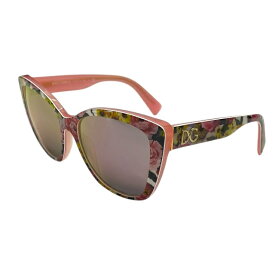 ドルチェ&ガッバーナ ドルガバ D&G DG4216 2939/5R サングラス アイウェア キャットアイ ミラー フラワー ピンク ロゴ DOLCE&GABBANA