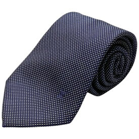 ルイ ヴィトン ネクタイ レギュラータイ LV ブラゾン ドット シルク コットン ブラック ロゴ アクセサリー LOUIS VUITTON