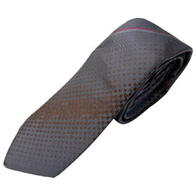 ルイ ヴィトン ネクタイ レギュラータイ クラヴァットエク ダミエ ストライプ シルク ロゴ ブラウン レッド LOUIS VUITTON