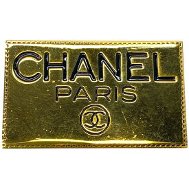 シャネル ブローチ ピンブローチ ロゴ プレート アクセサリー ココマーク GP ゴールド ヴィンテージ CHANEL