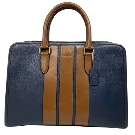 コーチ F72308 ビジネスバッグ ボンド ブリーフケース PCトートバッグ レザー ネイビー ブラウン COACH