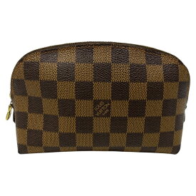 ルイ ヴィトン N47516 ポシェット コスメティック PM ダミエ エベヌ ポーチ モノグラム PVC キャンバス ブラウン LOUIS VUITTON