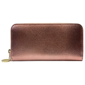 ブルガリ ブルガリブルガリ 287078 長財布 ロングウォレット ラウンドファスナー アコーディオン レザー ピンク メタリック BVLGARI