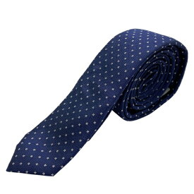 ディオール ネクタイ レギュラータイ ドット アクセサリー総柄 シルク ロゴ ネイビー Christian Dior
