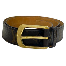 ルイ ヴィトン M6919 CT0065 ベルト サンチュール エリプス モノグラム キャンバス ブラウン ゴールド ロゴ LOUIS VUITTON[サイズ 80/32]