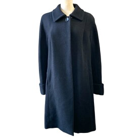 レオナール ロングコート アウター 比翼仕立て Aライン フレアスリーブ 花柄 カシミヤ100％ ウール ブラック LEONARD [サイズ11R] 正規品 安心品質 レディース 高級感 エレガント