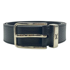 ルイヴィトン M8065 サンチュール ポンヌフ ベルト ロゴ シルバー ブラック LOUIS VUITTON [サイズ85/34] メンズ 高級感 人気モデル 定番デザイン