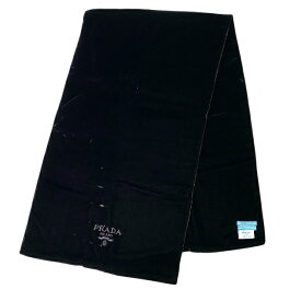 プラダ 40003-187 ベロア ストール ショール マフラー アクセサリー ロゴ ブラウン ウール ビスコース シルク PRADA レディース 高級感 上品デザイン 人気モデル