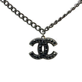 シャネル ネックレス 04A ココマーク ブラックストーン ラインストーン アクセサリー GP ブラック CHANEL レディース 高級感 上品デザイン 人気モデル