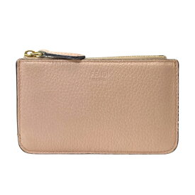 美品 フェンディ 8AP161 A91B Peekaboo コインケース キーケースポーチ カードケース 財布 ウォレット カーフレザー ピンク FENDI レディース 正規品 上品な印象 高級感あるデザイン