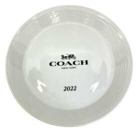 未使用 コーチ ノベルティ プレート 2022年限定冬 プレート 皿 食器 トレー 陶磁器 ホワイト COACH 正規品 高級感あるデザイン 上品な印象 限定アイテム
