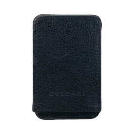 ブルガリ スライド式 名刺入れ パスケース コンパクト ロゴ レザー ブラック BVLGARI メンズ 人気 定番 上品 高級感 ビジネス