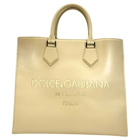 ドルチェ&ガッバーナ 233 BM1796AS7381 D&G ドルガバ ロゴ トートバッグ ハンドバッグ レザー ベージュ DOLCE&GABBANA レディース 人気 定番 高級感 上品 エレガント