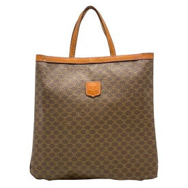 セリーヌ マカダム柄 トートバッグ ハンドバッグ PVC レザー ブラウン メンズ レディース ユニセックス CELINE 正規品 人気 定番 上品 高級感 収納力