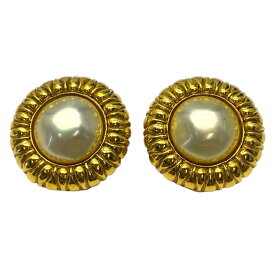 シャネル ヴィンテージ イヤリング フェイクパール クリップ式 ゴールド GP アクセサリー ジュエリー 23 CHANEL レディース 人気 定番 上品 高級感 クラシック