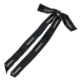 シャネル ロゴ リボン ブローチ ピンブローチ サテン ホワイト ブラック ヴィンテージ アクセサリー CHANEL レディース 人気 上品 高級感 エレガント