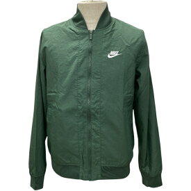 ナイキ ウーブン ジャケット ジップアップ ブルゾン ウィンドブレーカー アウター ナイロン ロゴ グリーン AR2215-370 [サイズM] NIKE メンズ 人気 定番 軽量 快適 カジュアル