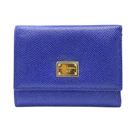 ドルチェ&ガッバーナ 財布 三つ折り財布 折財布 コンチネンタルウォレットスモール レザー ブルー D&G ドルガバ DOLCE&GABBANA 正規品 上品デザイン 収納力 普段使いに最適